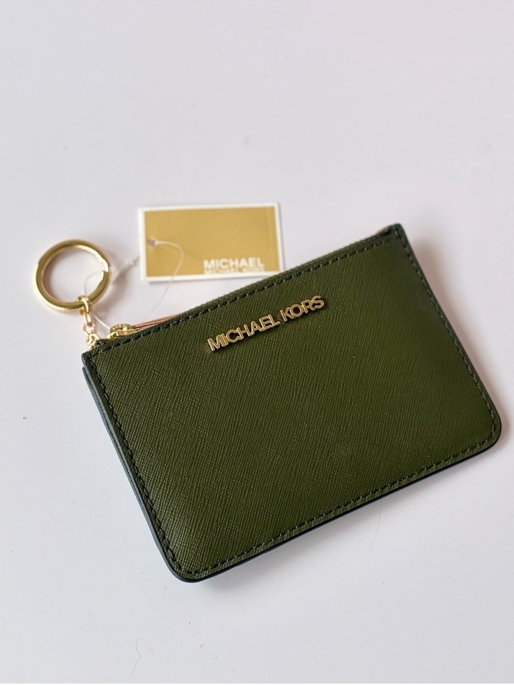 Michael Kors Duffel Green Cardholder Small Wallet Coinpouch